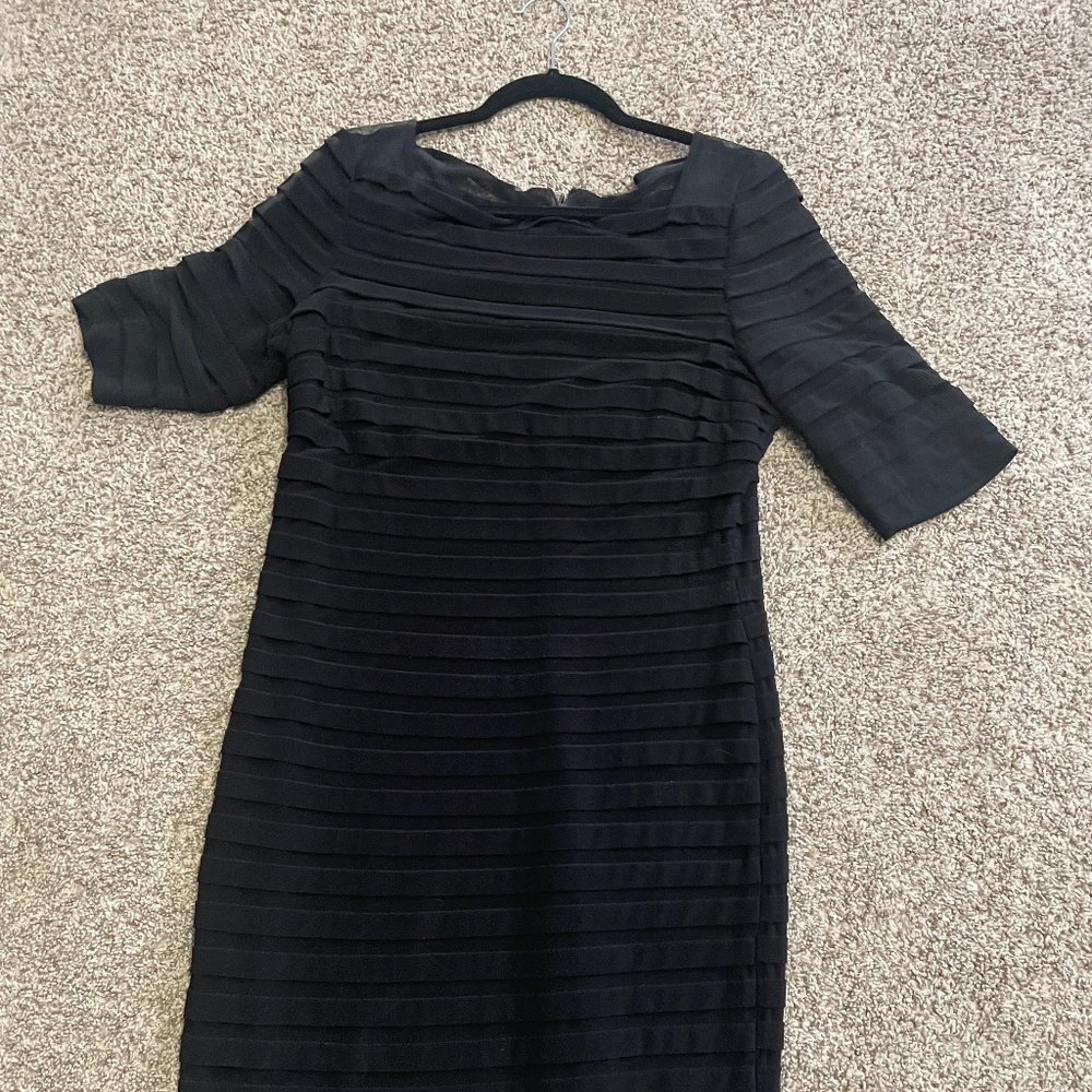 Black Pleated Cocktail Dress